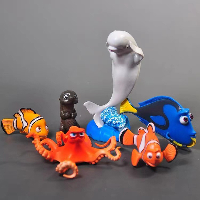 Aquarium Fish Dolphin - Cute 6 PC Dolls Statue World