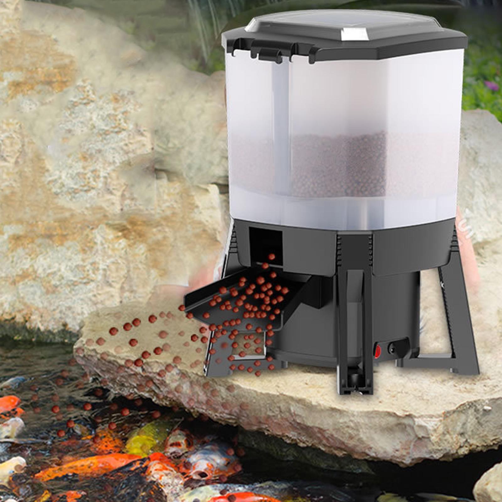 Aquarium Fish Feeder Automatic - 6L Adjustable Solar Automatic Aquarium Feeder