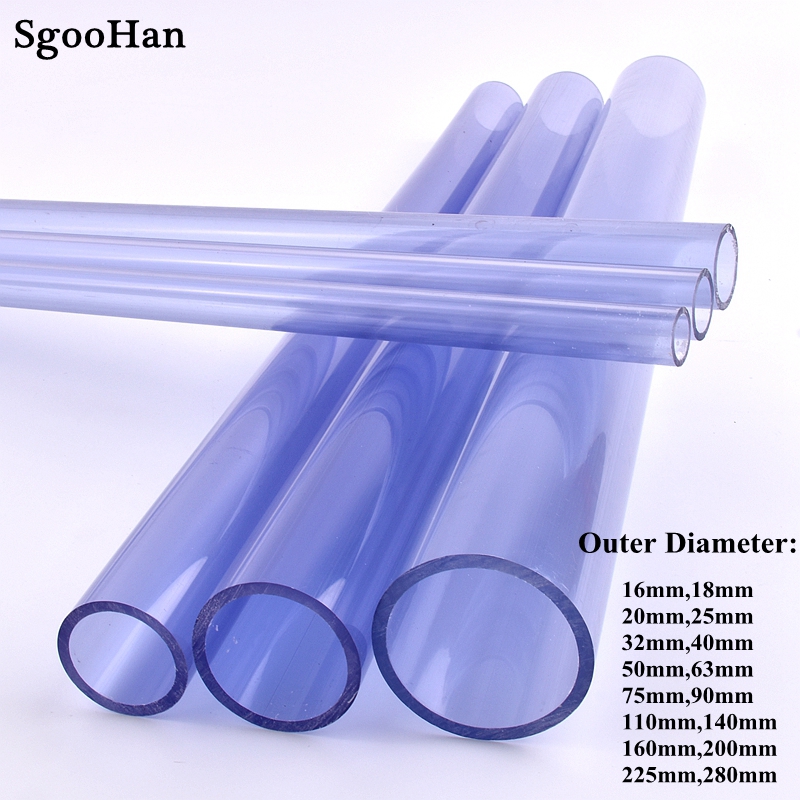 Aquarium Fish Big Size - Length 0.5M O.D 16~110~280mm Transparent UPVC
