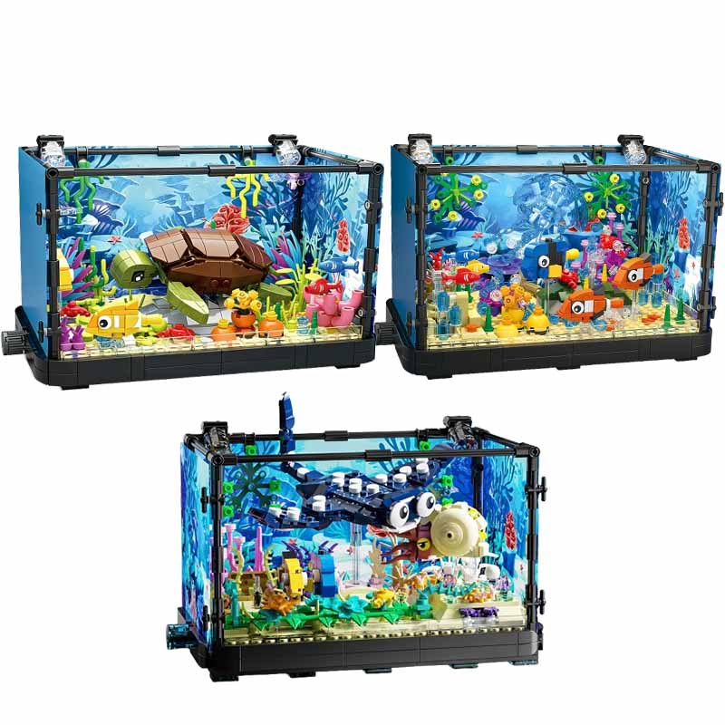 Aquarium Fish Marine - Fish Tank Building Block Set with