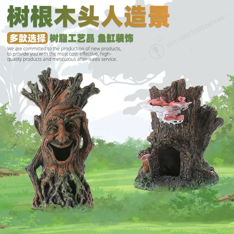 Aquarium Fish Cave - Resin Aquarium Decoration Tree Root Wood