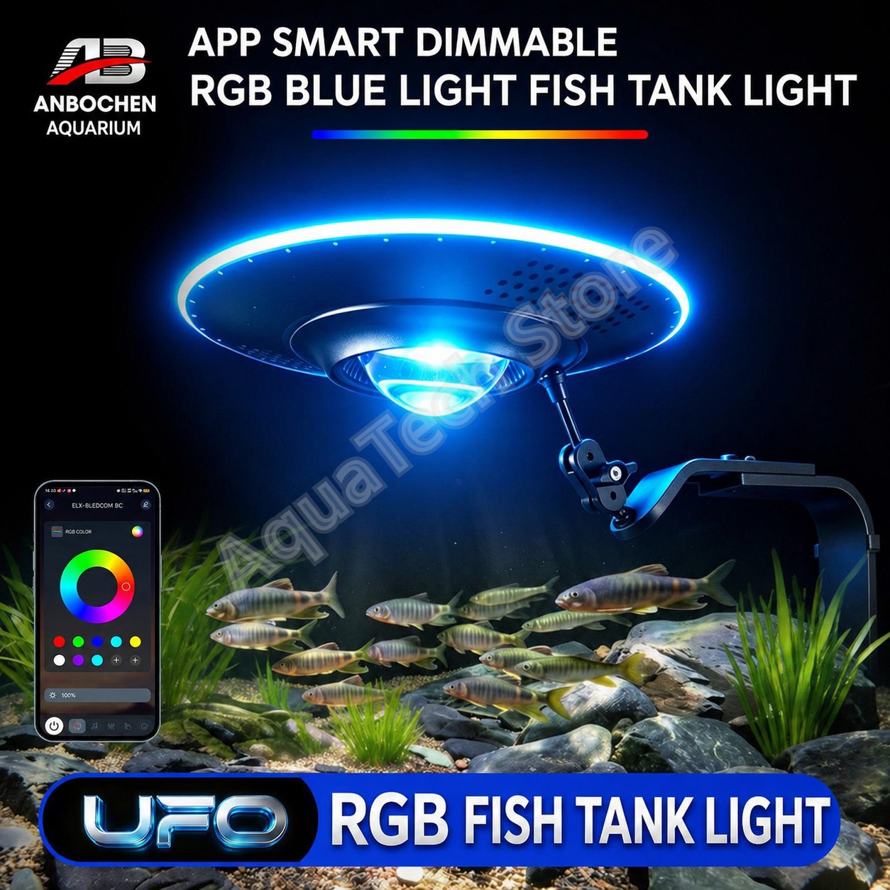 Aquarium Fish App - ANBOCHEN UFO RGB LED Aquarium Light