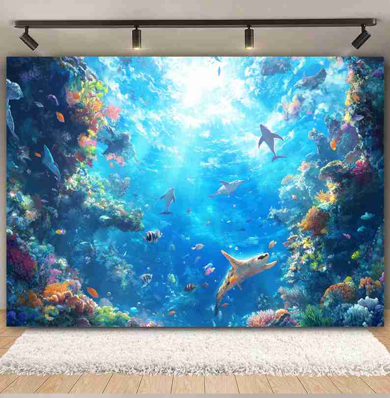 Underwater World Background  F - Aquarium Fish Dolphin review and price