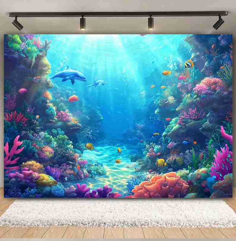 Underwater World Background  F - Aquarium Fish Dolphin review and price