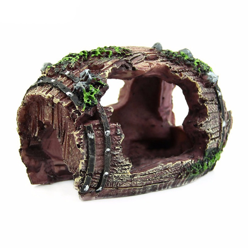 Aquarium Artificial Barrel Cav - Aquarium Fish Cave review and price