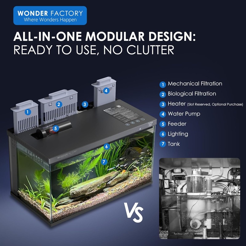 Smart Aquarium, Glass Fish Tan - Aquarium Fish Feeder Automatic review and price