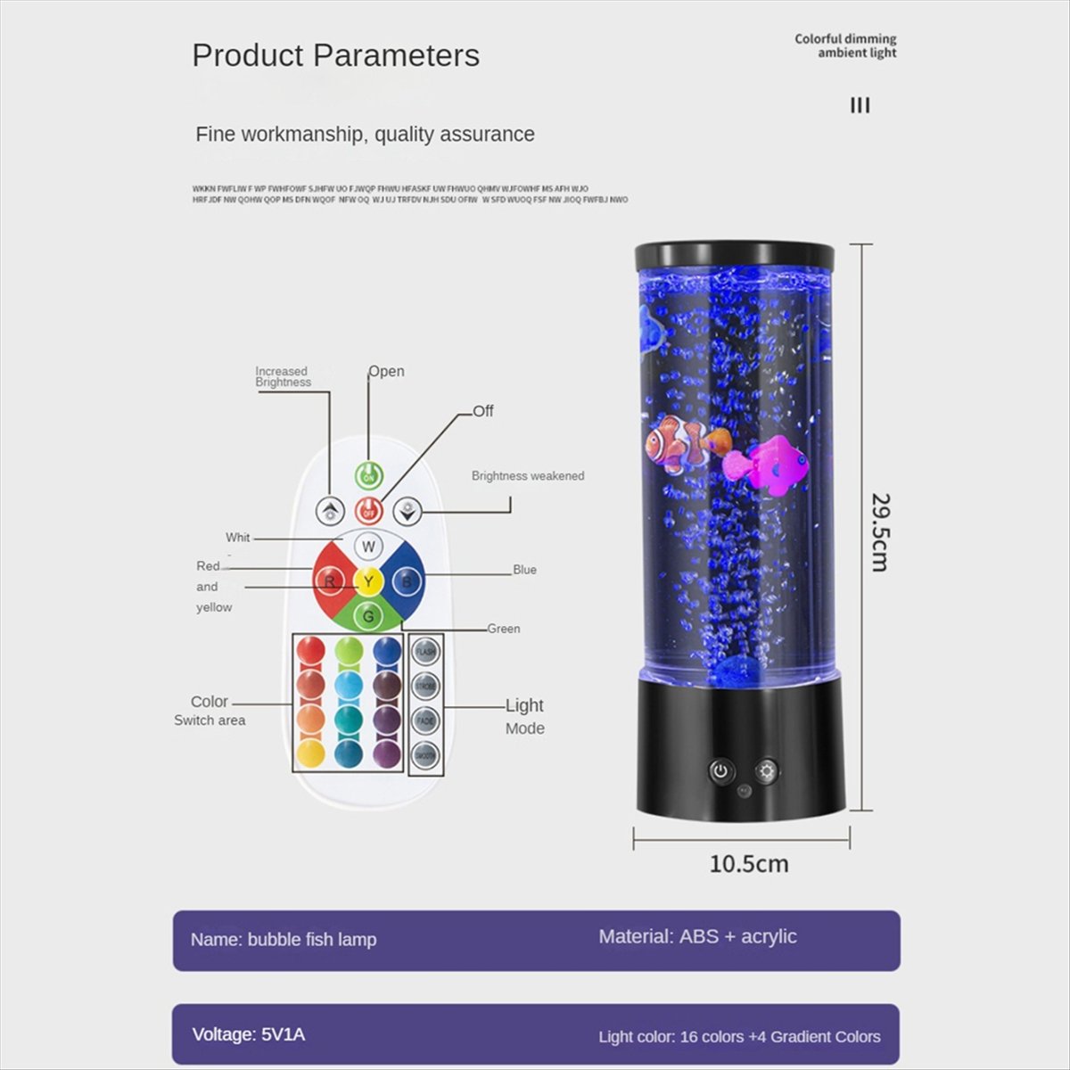 *A99Z Mini RGB Bubble Fish Lam - Aquarium Fish Colour review and price