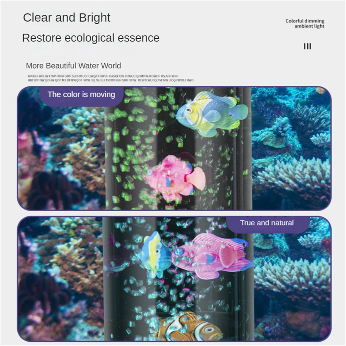 *A99Z Mini RGB Bubble Fish Lam - Aquarium Fish Colour review and price